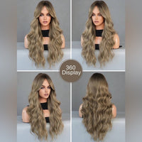 26 Inches Synthetic Linen Gold Long Wig