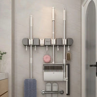 Bathroom Wall Mounted Mop & Broom Holder