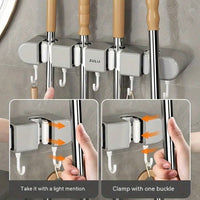 Bathroom Wall Mounted Mop & Broom Holder