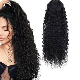 22 Inches Synthetic Long Curly Black Hair Extension