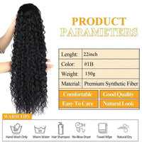 22 Inches Synthetic Long Curly Black Hair Extension