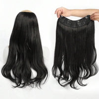 22 Inches Black Synthetic 4 Clips Long Extension