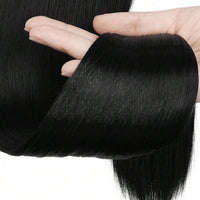 22 Inches Black Long Synthetic Wrapped Ponytail Extension