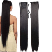 34 Inches Black Synthetic Ponytail Hair Extension