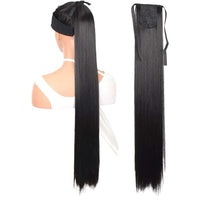 34 Inches Black Synthetic Ponytail Hair Extension