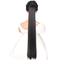 34 Inches Black Synthetic Ponytail Hair Extension