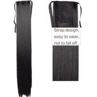 34 Inches Black Synthetic Ponytail Hair Extension