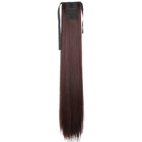 34 Inches Dark Brown Synthetic Ponytail Long Extension