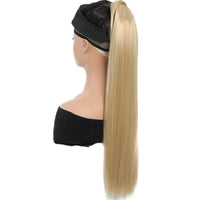 34 Inches Synthetic Linen Gold Ponytail Straight Extension