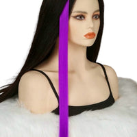 5 Pcs 20 Inches Purple Synthetic Hair Extensions