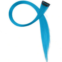 5 Pcs 20 Inches Blue Synthetic Hair Extensions