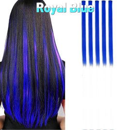 5 Pcs 20 Inches Royal Blue Synthetic Hair Extensions