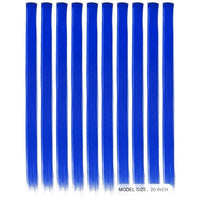 5 Pcs 20 Inches Royal Blue Synthetic Hair Extensions